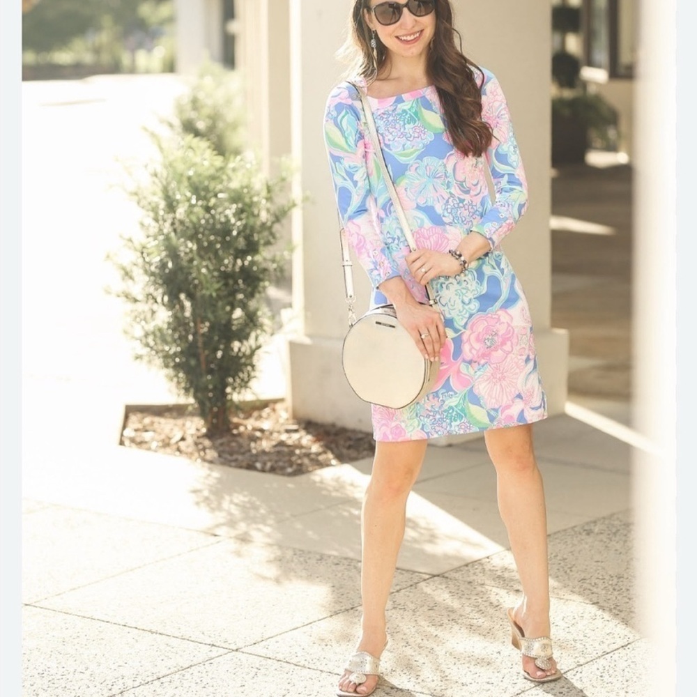 LILLY PULITZER UPF 50+ Sophie Dress in Peony for Your Thoughts Size M